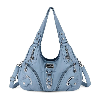 Angel Kiss Vintage Crossbody Bag, PU Hobo Satchel Tote, Lightweight Elegant Convertible Shoulder Handbag, Fashion Women’s Commuter Bag, Perfect for Everyday Summer Wear and Mother’s Day Presents