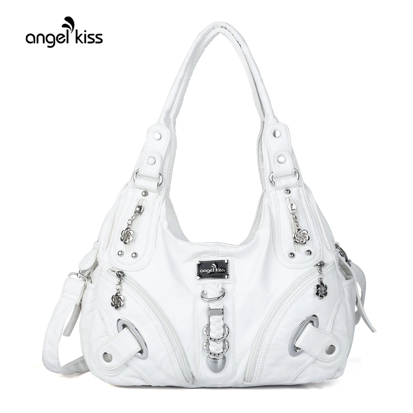 Angel Kiss Vintage Crossbody Bag, PU Hobo Satchel Tote, Lightweight Elegant Convertible Shoulder Handbag, Fashion Women’s Commuter Bag, Perfect for Everyday Summer Wear and Mother’s Day Presents