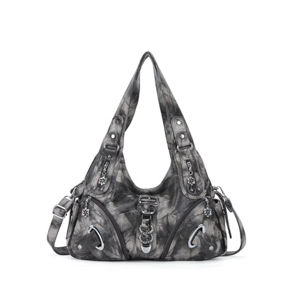 Angel Kiss Vintage Crossbody Bag, PU Hobo Satchel Tote, Lightweight Elegant Convertible Shoulder Handbag, Fashion Women’s Commuter Bag, Perfect for Everyday Summer Wear and Mother’s Day Presents