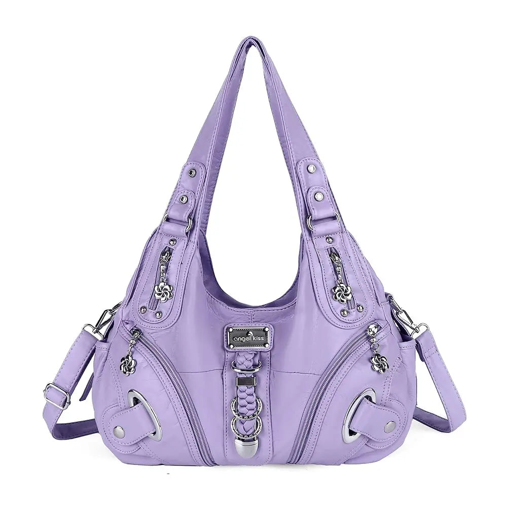 Angel Kiss Vintage Crossbody Bag, PU Hobo Satchel Tote, Lightweight Elegant Convertible Shoulder Handbag, Fashion Women’s Commuter Bag, Perfect for Everyday Summer Wear and Mother’s Day Presents