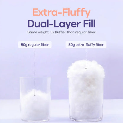 Mellow Sleep Mellow Puff Pillow – Soft Quilted Grid Puff Bed Pillow, Fluffy Plush Pillow Delivering Cloud-Like Comfort, Breathable Support for Side, Back & Stomach Sleepers, Cozy Pillow for Improved Sleep Quality
