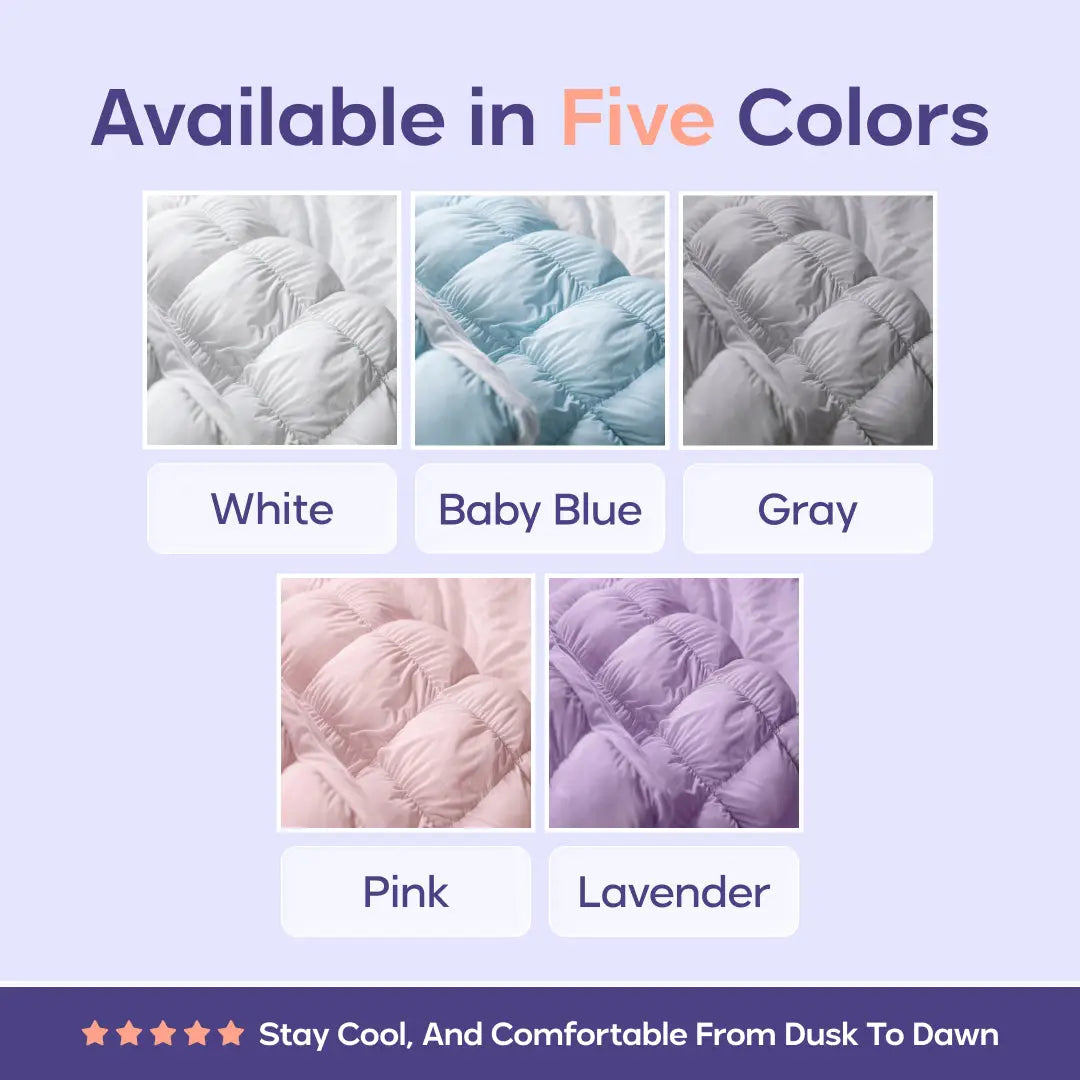 Mellow Sleep Mellow Puff Pillow – Soft Quilted Grid Puff Bed Pillow, Fluffy Plush Pillow Delivering Cloud-Like Comfort, Breathable Support for Side, Back & Stomach Sleepers, Cozy Pillow for Improved Sleep Quality