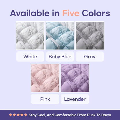 Mellow Sleep Mellow Puff Pillow – Soft Quilted Grid Puff Bed Pillow, Fluffy Plush Pillow Delivering Cloud-Like Comfort, Breathable Support for Side, Back & Stomach Sleepers, Cozy Pillow for Improved Sleep Quality