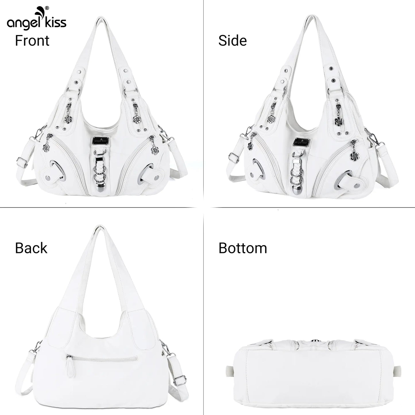 Angel Kiss Vintage Crossbody Bag, PU Hobo Satchel Tote, Lightweight Elegant Convertible Shoulder Handbag, Fashion Women’s Commuter Bag, Perfect for Everyday Summer Wear and Mother’s Day Presents