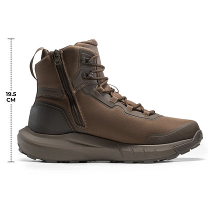 NORTIV 8 Terrascope High-Top Tactical & Security Boots for Men, Black Oxford Fabric with Mesh Lining & Vegan Leather, ETPU Rubber Outsole, Ideal for Security Work & Outdoor Activities