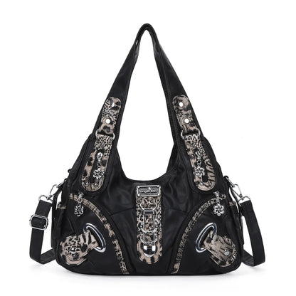 Angel Kiss Vintage Crossbody Bag, PU Hobo Satchel Tote, Lightweight Elegant Convertible Shoulder Handbag, Fashion Women’s Commuter Bag, Perfect for Everyday Summer Wear and Mother’s Day Presents