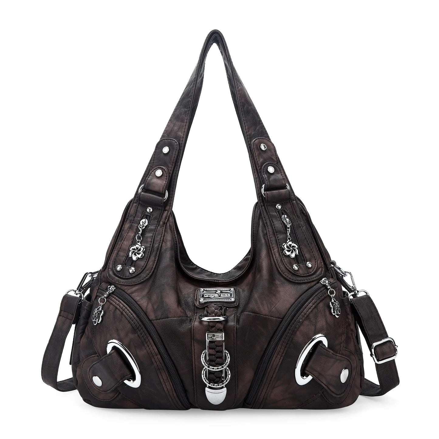Angel Kiss Vintage Crossbody Bag, PU Hobo Satchel Tote, Lightweight Elegant Convertible Shoulder Handbag, Fashion Women’s Commuter Bag, Perfect for Everyday Summer Wear and Mother’s Day Presents