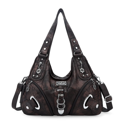 Angel Kiss Vintage Crossbody Bag, PU Hobo Satchel Tote, Lightweight Elegant Convertible Shoulder Handbag, Fashion Women’s Commuter Bag, Perfect for Everyday Summer Wear and Mother’s Day Presents
