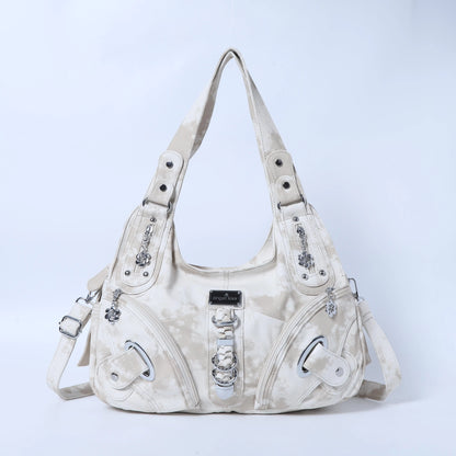 Angel Kiss Vintage Crossbody Bag, PU Hobo Satchel Tote, Lightweight Elegant Convertible Shoulder Handbag, Fashion Women’s Commuter Bag, Perfect for Everyday Summer Wear and Mother’s Day Presents
