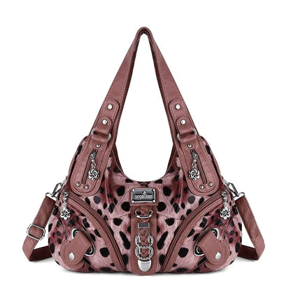 Angel Kiss Vintage Crossbody Bag, PU Hobo Satchel Tote, Lightweight Elegant Convertible Shoulder Handbag, Fashion Women’s Commuter Bag, Perfect for Everyday Summer Wear and Mother’s Day Presents