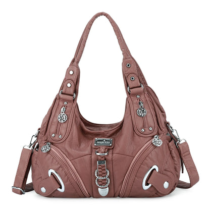 Angel Kiss Vintage Crossbody Bag, PU Hobo Satchel Tote, Lightweight Elegant Convertible Shoulder Handbag, Fashion Women’s Commuter Bag, Perfect for Everyday Summer Wear and Mother’s Day Presents