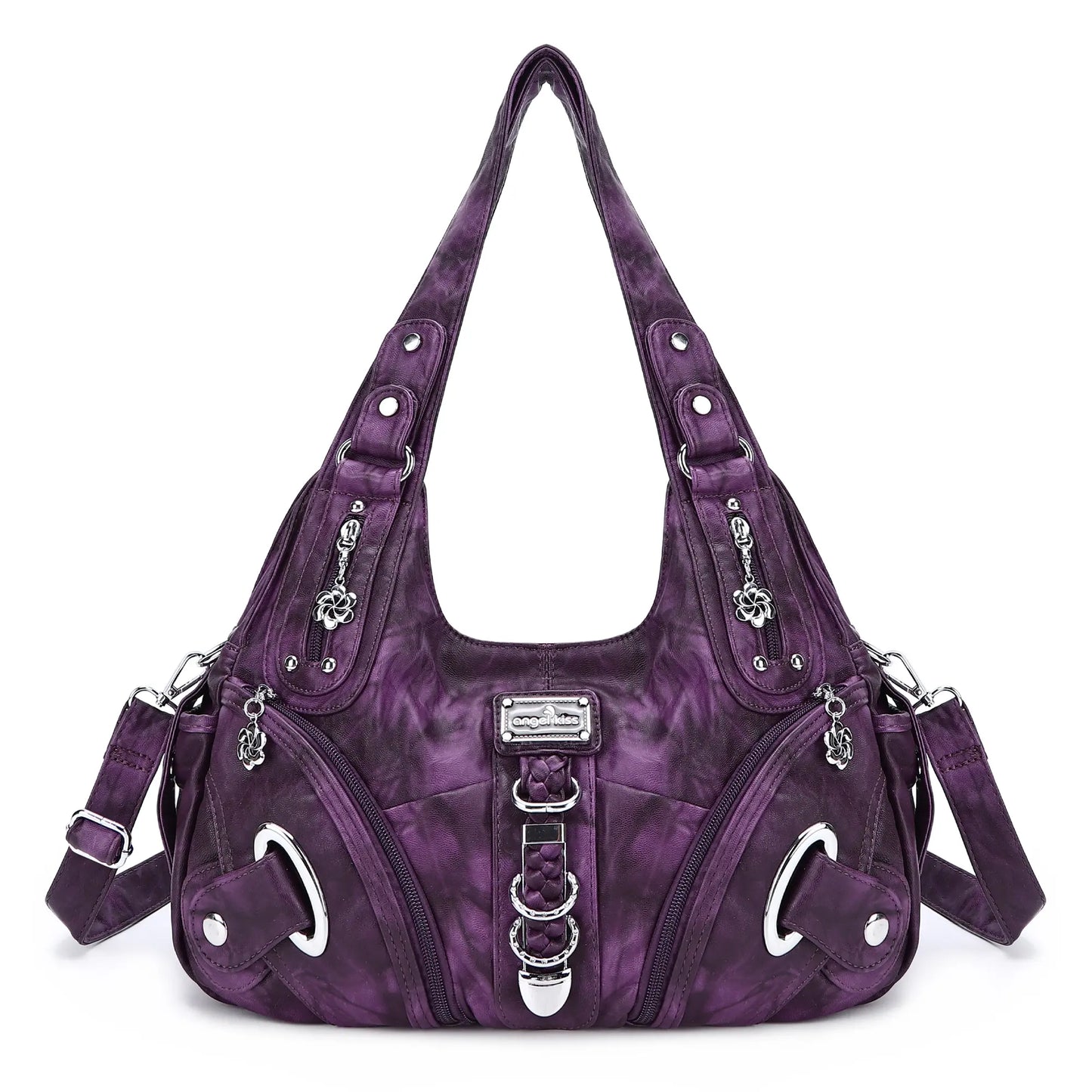 Angel Kiss Vintage Crossbody Bag, PU Hobo Satchel Tote, Lightweight Elegant Convertible Shoulder Handbag, Fashion Women’s Commuter Bag, Perfect for Everyday Summer Wear and Mother’s Day Presents