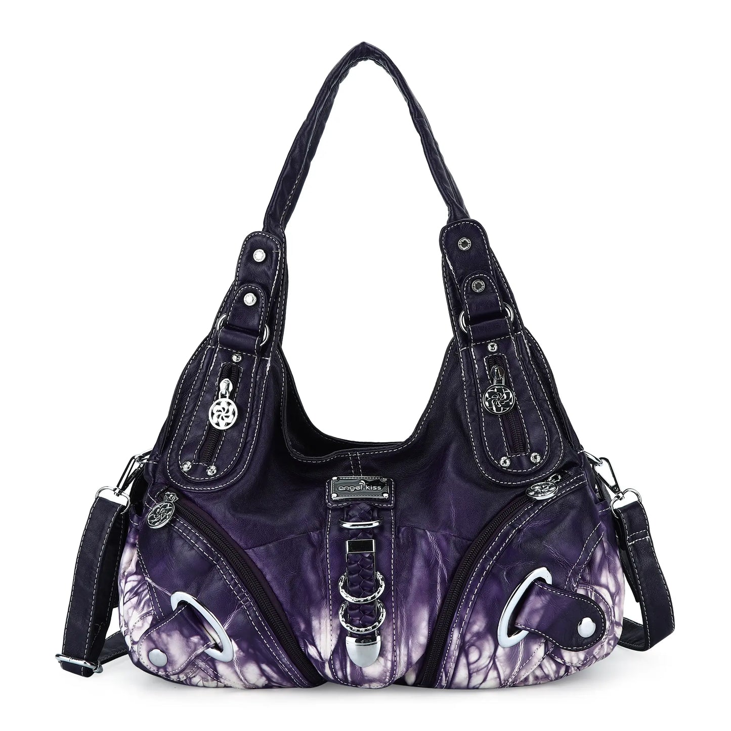 Angel Kiss Vintage Crossbody Bag, PU Hobo Satchel Tote, Lightweight Elegant Convertible Shoulder Handbag, Fashion Women’s Commuter Bag, Perfect for Everyday Summer Wear and Mother’s Day Presents