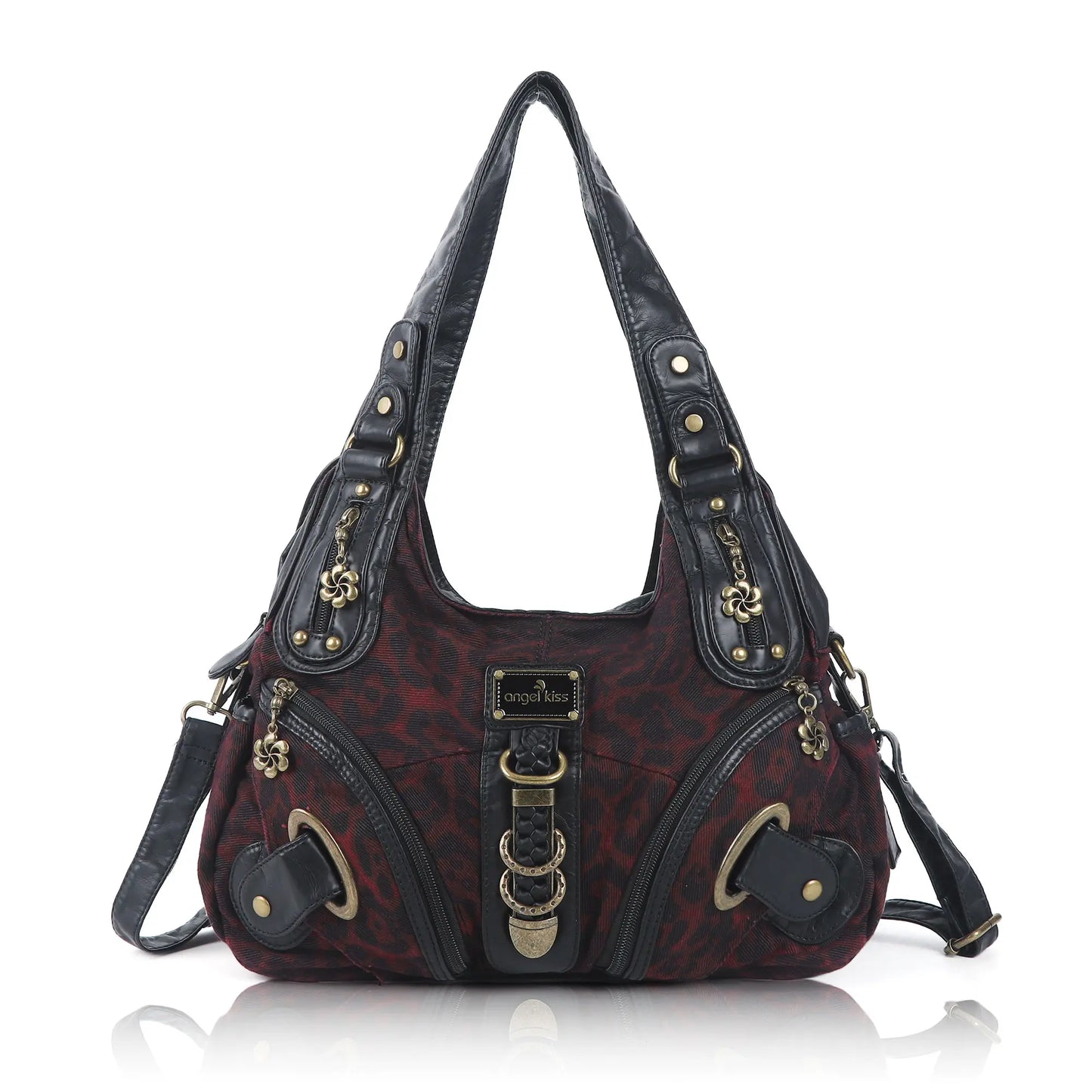 Angel Kiss Vintage Crossbody Bag, PU Hobo Satchel Tote, Lightweight Elegant Convertible Shoulder Handbag, Fashion Women’s Commuter Bag, Perfect for Everyday Summer Wear and Mother’s Day Presents