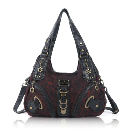 Angel Kiss Vintage Crossbody Bag, PU Hobo Satchel Tote, Lightweight Elegant Convertible Shoulder Handbag, Fashion Women’s Commuter Bag, Perfect for Everyday Summer Wear and Mother’s Day Presents