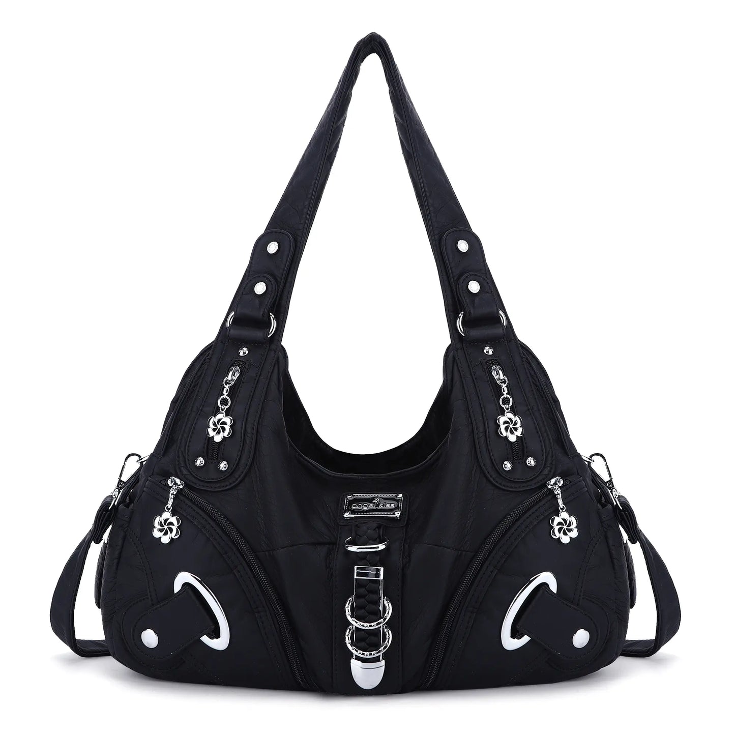 Angel Kiss Vintage Crossbody Bag, PU Hobo Satchel Tote, Lightweight Elegant Convertible Shoulder Handbag, Fashion Women’s Commuter Bag, Perfect for Everyday Summer Wear and Mother’s Day Presents