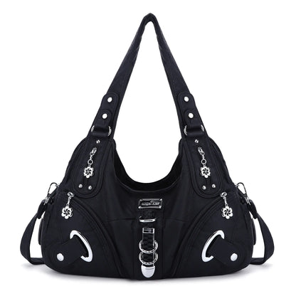 Angel Kiss Vintage Crossbody Bag, PU Hobo Satchel Tote, Lightweight Elegant Convertible Shoulder Handbag, Fashion Women’s Commuter Bag, Perfect for Everyday Summer Wear and Mother’s Day Presents