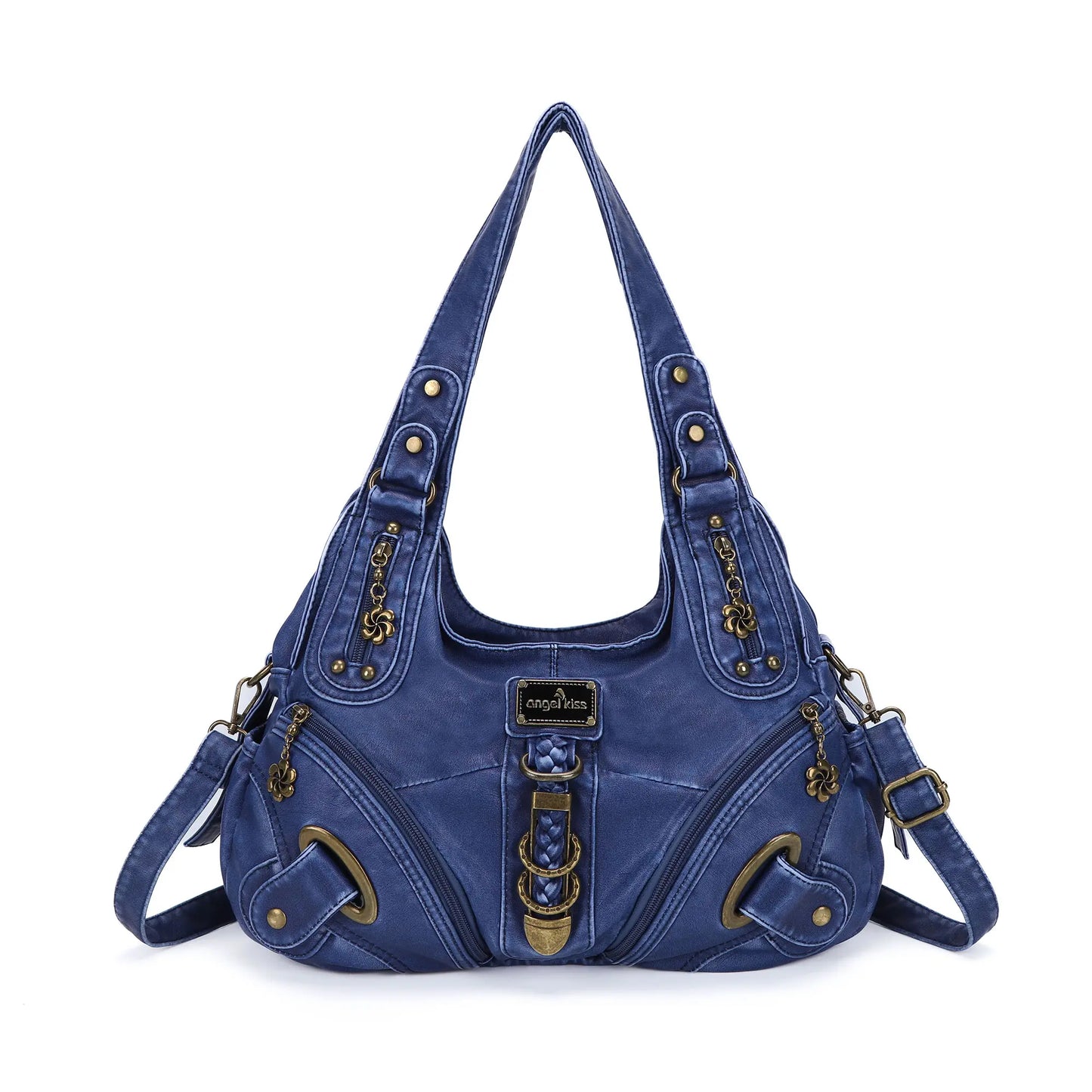 Angel Kiss Vintage Crossbody Bag, PU Hobo Satchel Tote, Lightweight Elegant Convertible Shoulder Handbag, Fashion Women’s Commuter Bag, Perfect for Everyday Summer Wear and Mother’s Day Presents