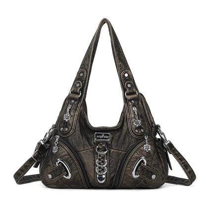 Angel Kiss Vintage Crossbody Bag, PU Hobo Satchel Tote, Lightweight Elegant Convertible Shoulder Handbag, Fashion Women’s Commuter Bag, Perfect for Everyday Summer Wear and Mother’s Day Presents
