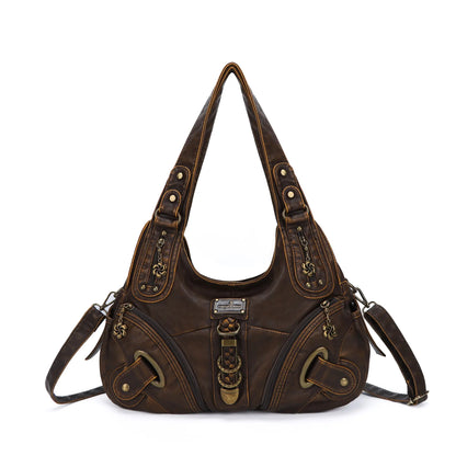 Angel Kiss Vintage Crossbody Bag, PU Hobo Satchel Tote, Lightweight Elegant Convertible Shoulder Handbag, Fashion Women’s Commuter Bag, Perfect for Everyday Summer Wear and Mother’s Day Presents