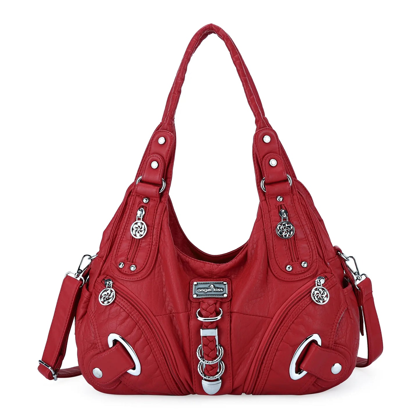 Angel Kiss Vintage Crossbody Bag, PU Hobo Satchel Tote, Lightweight Elegant Convertible Shoulder Handbag, Fashion Women’s Commuter Bag, Perfect for Everyday Summer Wear and Mother’s Day Presents