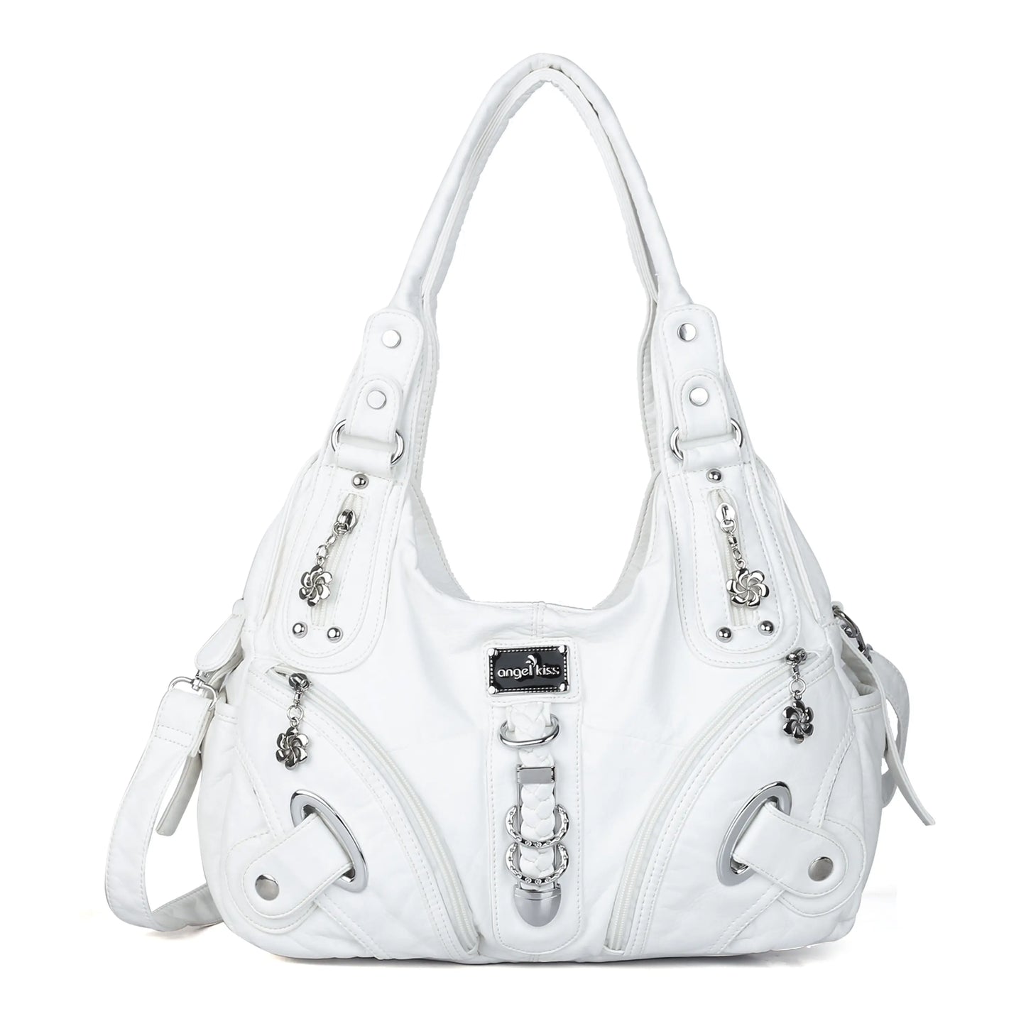 Angel Kiss Vintage Crossbody Bag, PU Hobo Satchel Tote, Lightweight Elegant Convertible Shoulder Handbag, Fashion Women’s Commuter Bag, Perfect for Everyday Summer Wear and Mother’s Day Presents