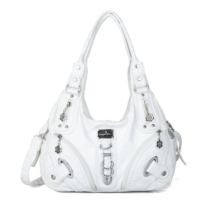 Angel Kiss Vintage Crossbody Bag, PU Hobo Satchel Tote, Lightweight Elegant Convertible Shoulder Handbag, Fashion Women’s Commuter Bag, Perfect for Everyday Summer Wear and Mother’s Day Presents